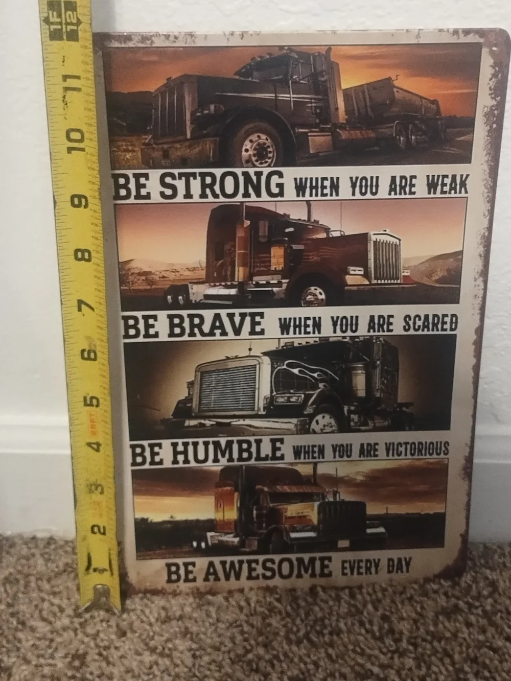Metal Poster, Gift For Trucker, very good condition